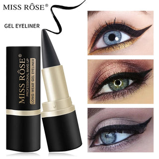 Miss Rose Long Lasting Black Eyeliner Waterproof and Sweatproof Not Blooming Eyeliner Pencil Eye Makeup Tool CXYL