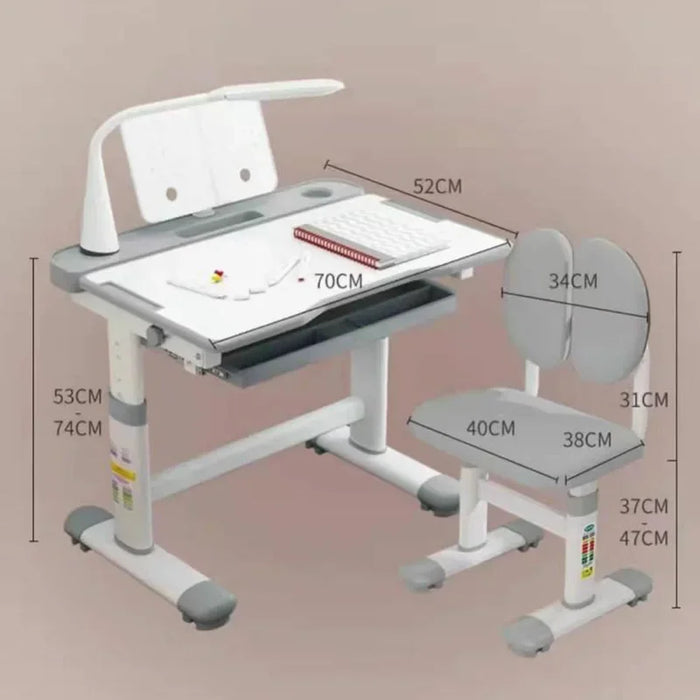 Adjustable School Desk Writing Minimalist White Plastic Table Children Nordic Table Enfant Avec Chaise Home Furniture