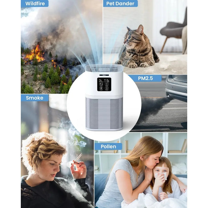 Air Purifiers for Home, HEPA Air Purifiers for Large Room up to 600 sq.ft, H13 True HEPA Air Filter with Fragrance Sponge