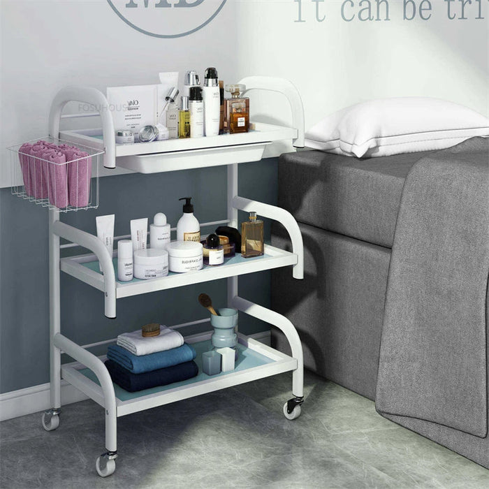 Modern Hair Salon Trolleys Beauty Salon Special Instrument Tool Cart Shelf Home Living Room Shelf Nail Tool Storage Trolley U