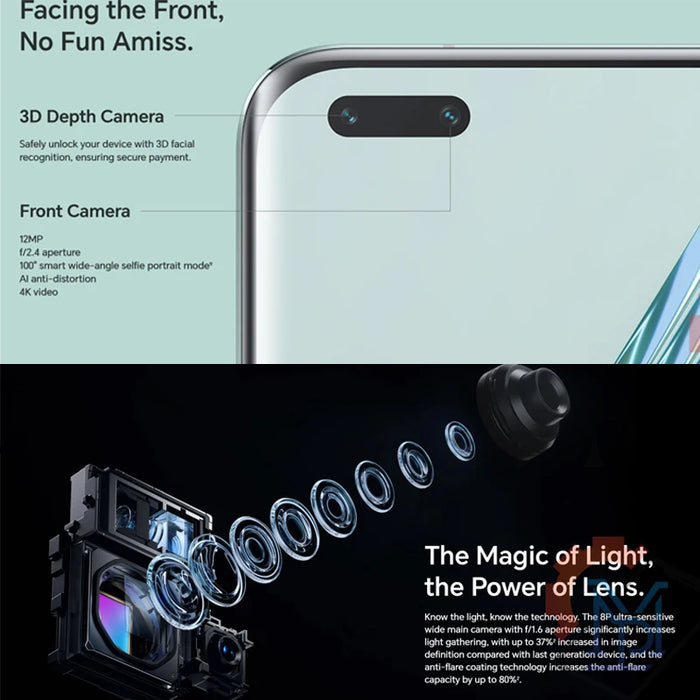 Original Honor Magic 5 Pro 5G Phone 6.81" 120Hz Screen Snapdragon 8 Gen 2 MagicOS 7.1 Battery 5450mAh Google Play Smartphone