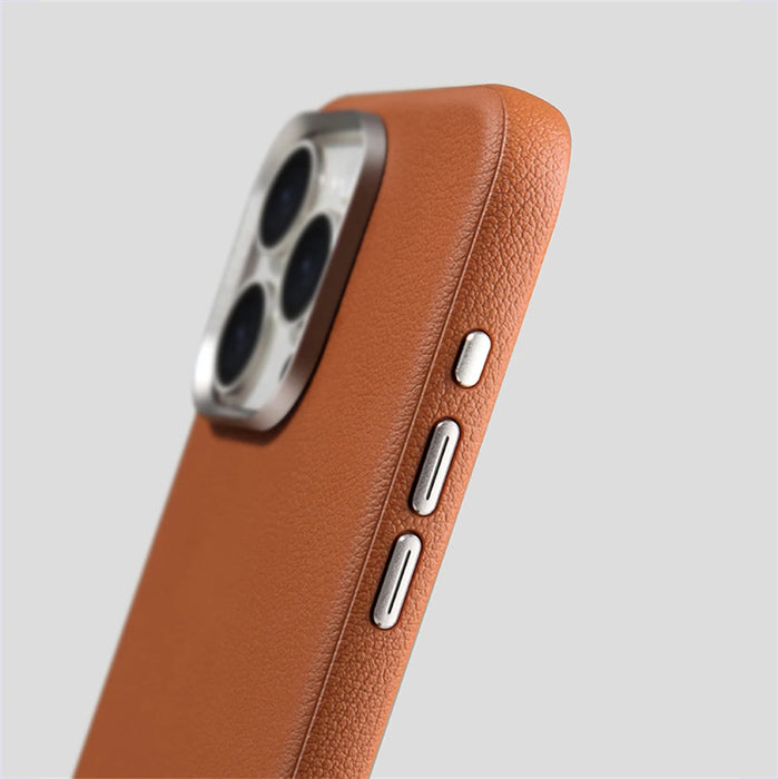 Luxury Business PU Leather For Magsafe Case For iPhone 15 14 Pro Max 15Pro Light Thin Magnetic Wireless Charge Shockproof Cover