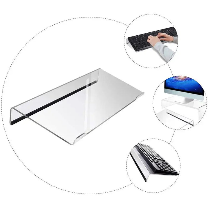 Keyboard Tray Ergonomic Computer Stand For Desk Holder Tilted Office Lifter Display Desktop Table Acrylic Lift Computer Desk