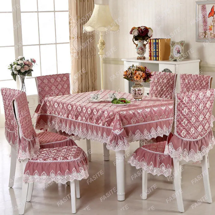 Dining chair set tablecloth cloth table cloth chair cover cushion set Chair Cover Tablecloth tea table chair cushion