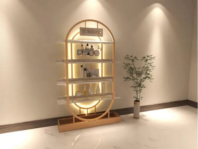 Cosmetics display cabinet beauty salon nail cabinet makeup skin care products floor to floor locker