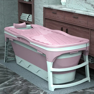 Household Bathroom Furniture Folding Bathtub Adult Large Bath Bucket Full Body Bath Bucket Bath Basin Thickened Portable Bathtub