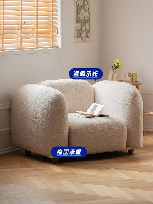 Single double tofu cream fabric sofa chair modern network celebrity custom Nordic quiet wind simple luxury living room wholesale