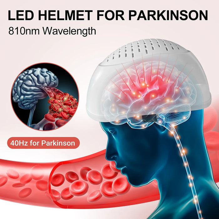 ZJKC 810nm Light Therapy Helmet for Parkinson Disease Depression Tbi Reduce Long-Term Nerve Damage Improve Memory Home Use