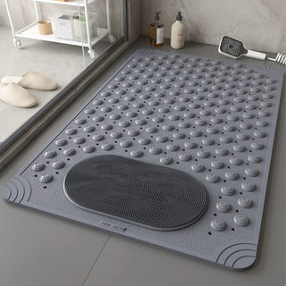Non-Slip Suction Cups Bathroom Mat Shower Bath Mat Foot Massager with Silicone Suction Cup Massage Brush for Bathroom Home Use