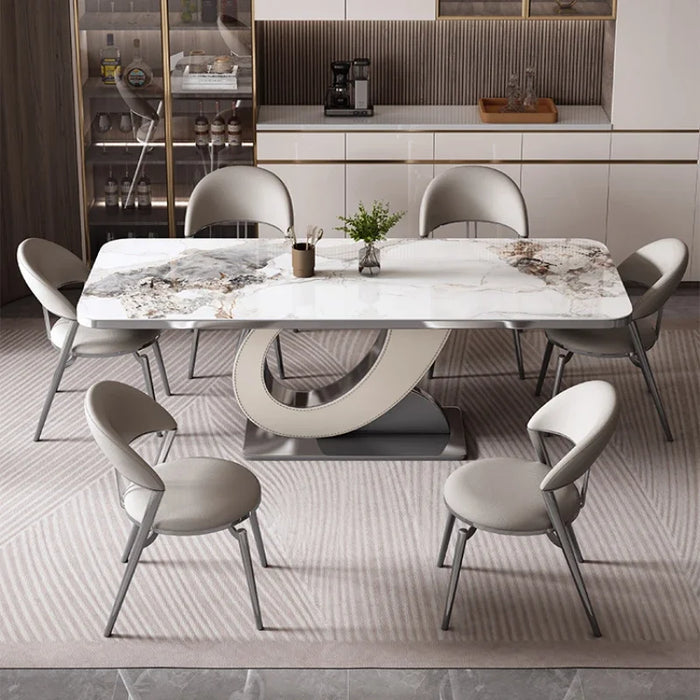 Restaurant Luxury Dining Table Small Household Living Room Dining Table Modern Simple Plate Mesa Rectangular Furniture YX50DT