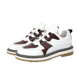 BATMO 2024 new arrival Crocodile skin causal shoes men,male Genuine leather sneakers pdd433