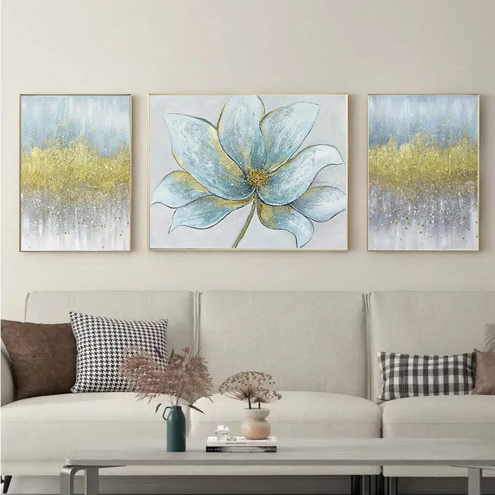 Pure hand-painted oil painting living room decoration painting sofa background wall hanging painting restaurant abstract