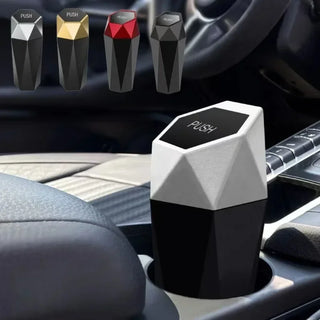 Mini Car Trash Can Portable Dustbin with Lid Leak-proof Auto Trash Bin for Automotive Home Office Garbage Storage Box