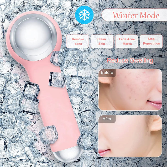 Silicone Facial Cleaning Brush For Pore Cleaner With Heating Function Ipx 7 Waterproof Electric Facial Cleansing Brush