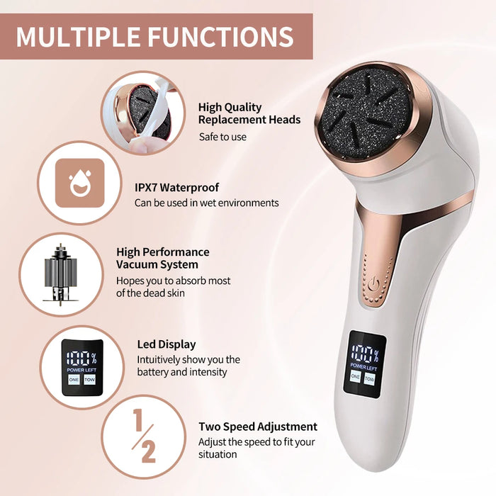 Electric Pedicure Tools Foot Care File Leg Heels Remove Hard Cracked Dead Skin Callus Remover Feet Foot Files Clean Care Machine