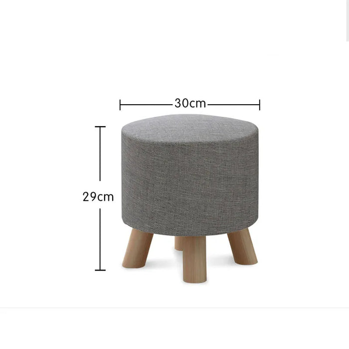 Bedroom furniture Round Stool Wooden Bedroom Dining Furniture Shoe Rack Footstool