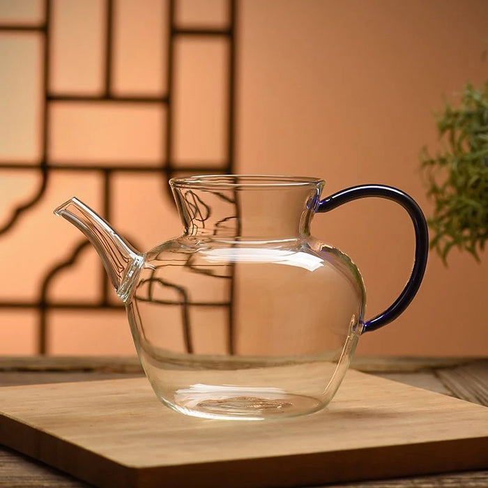 Glass Teapot Large Capacity Hand-handling Pot Household Teaware Heat-resisting Glass Tea Distributor Kung Fu Tea Set Kitchenware