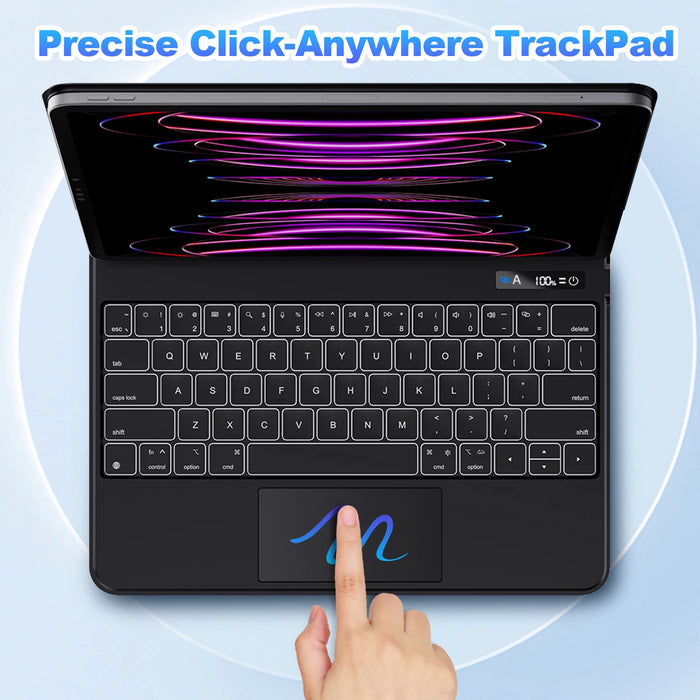 GOOJODOQ Magic Keyboard Case for iPad Pro 11 12.9 12 9 iPad Air 5 Air 4 10.9 Backlight LCD Display Keyboard  Smart Cover Korean