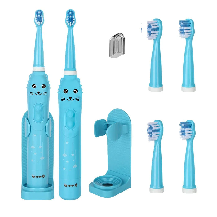 Ultrasonic Fashion Smart Sonic Kids Children's Electric Toothbrush With 6 Brush Heads 6 Modes