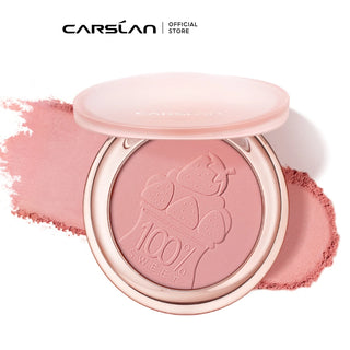 CARSLAN 6 Colors Sweet Face Blush Palette Velvet Matte Light Shimmer Blusher Natural Cheek Contour Tint Peach Pink Rouge