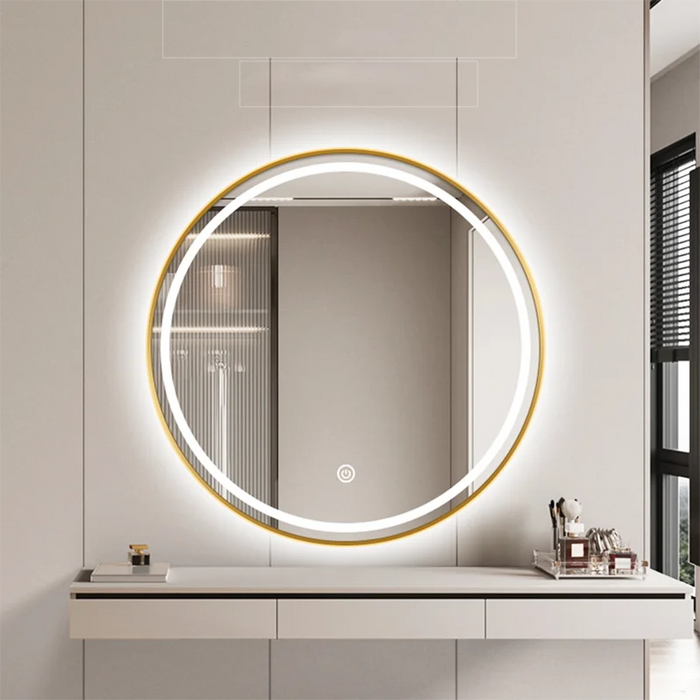 Round Makeup Bathroom Mirror Shower Large Body 360 Big Floor Mirror Cosmetic Frameless Toilet Specchio Doccia Home Improvement L