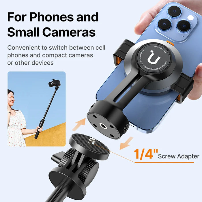 Ulanzi SK-05 Metal Smartphone Tripod Bluetooth Selfie Stick Desktop Tripod Travel Vlog Live Streaming for iPhone Android