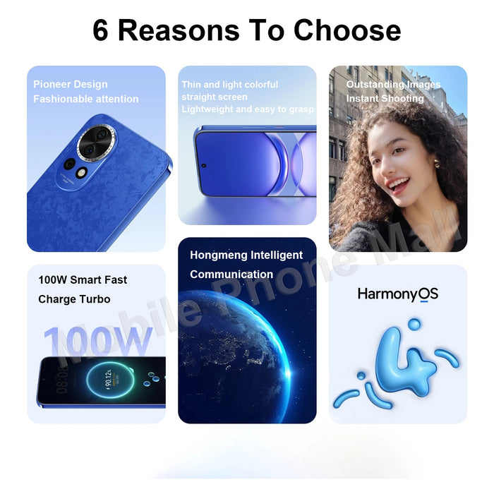 Original Huawei Nova 12 Mobile Phone 6.7" Kirin 830 Octa Core HarmonyOS 4.0 Battery 4600mAh 100W SuperCharge NFC Smartphone