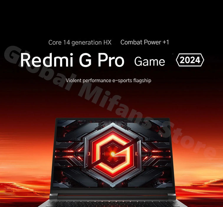 New Xiaomi Redmi G Pro Game Book Laptop 2024 Intel Core i9-14900HX RTX4060 GPU 16G+1TB Notebook 16inch 240Hz Gaming Computer PC