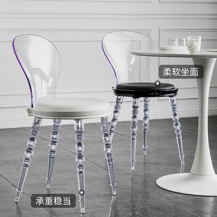 Relaxing Accent Dining Chairs White Luxury Outdoor Acrylic Dining Chair Designer Mobile Makeup Comedor Living Room Furniture