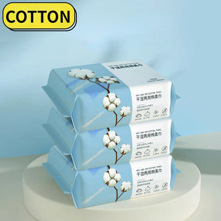 3Bags Set 300PCS Disposable Towel Facial Cleansing Cotton Tissue Wet Dry Wipes Makeup Remover Pads Skincare Cloth Towel Napkin