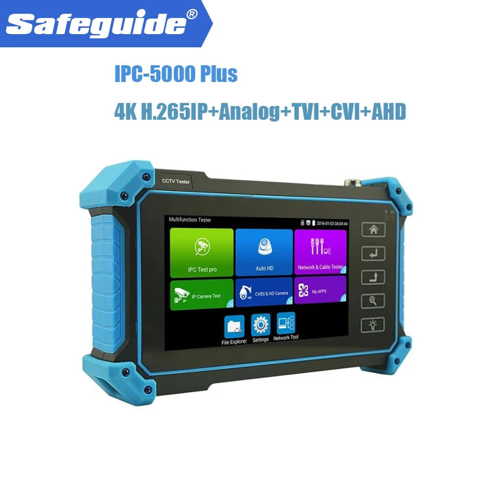 CCTV Tester IPC-5100C Plus Full 8MP IP CVI TVI AHD Analog 5 IN 1 VGA & 4K HD input IP Camera Tester Cable tracer POE