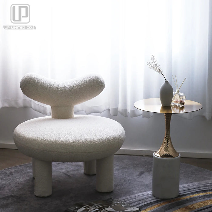 Velvet Fabric One Seater Sofa Chair Set for Home Furniture Top Hot Sale Single Sofa White Living Room Furniture Modern