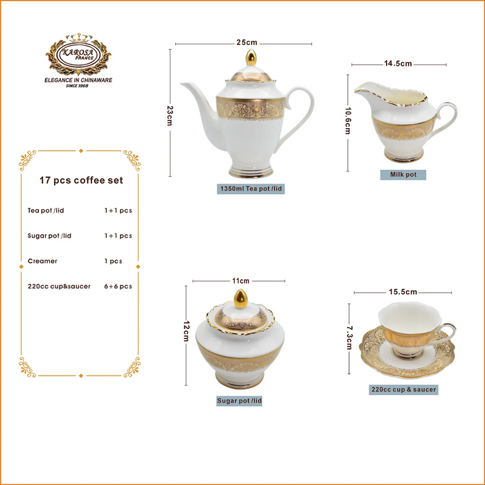 Germany gold decoration tea/coffee set New fashionable style