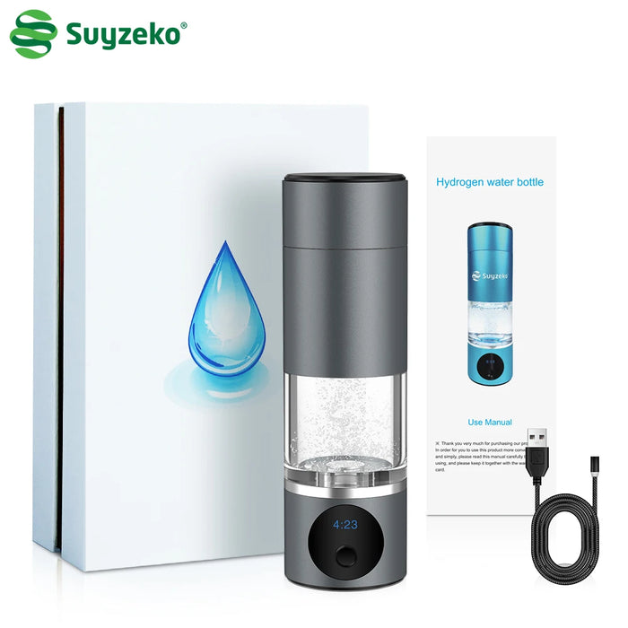 Suyzeko 6000ppb Hydrogen Water Bottle 230ML Hydrogen-Rich Water Cup Water Generator Purifier H2 Concentrator Portable 2024 Gift