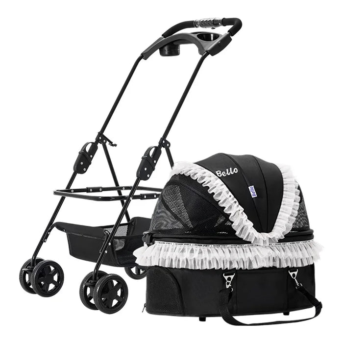 Princess series universal wheel cat and dog stroller universal pet stroller