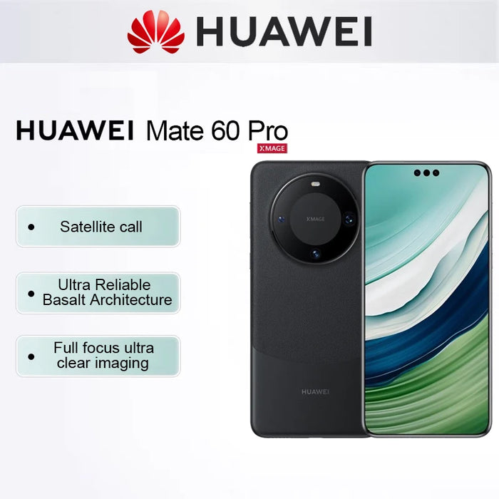 HUAWEI Mate 60 Pro Smartphone Kunlun Glass 2 HarmonyOS 50MP Camera BDS Satellite Calling and Message Original Mobile Phones