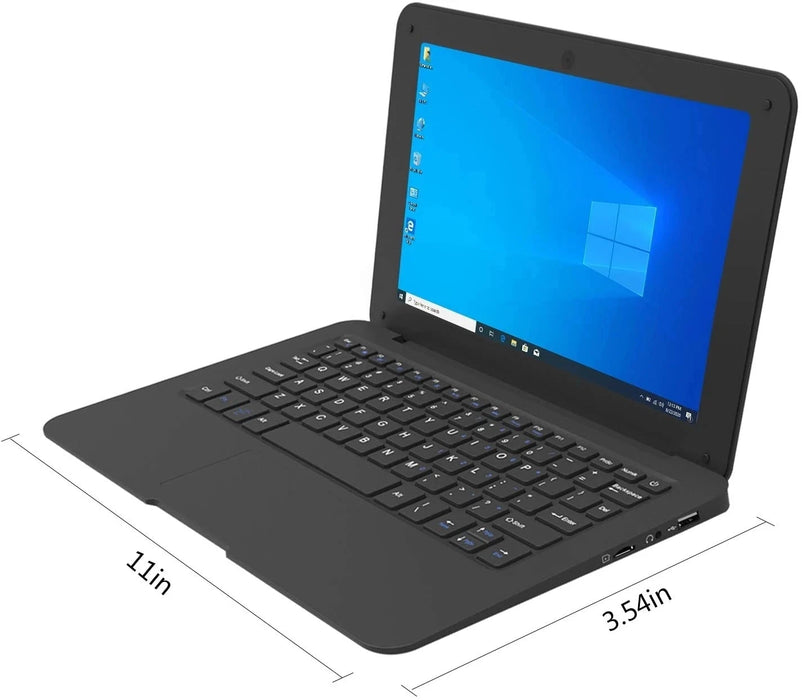 10.1" Laptop Windows 10 Notebook Mini Netbook with 6GB RAM 64GB SSD Ultra Thin Computer PC with Built-in Wi-Fi Bluetooth Mini PC