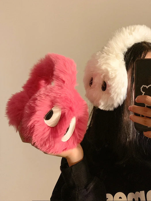 Cute and Funny Plush Earmuffs for Women in Winter To Keep Warm and Cold Frozen Ear Bags Ear Warmers Fluffy 2024 New