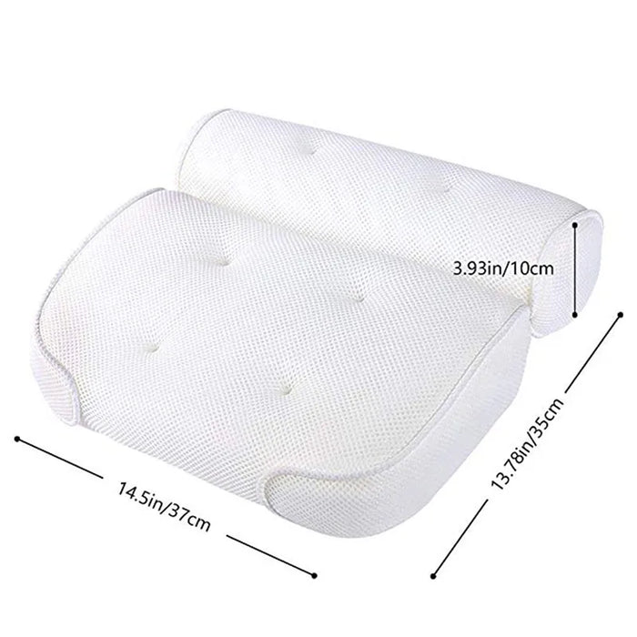 Spa Non-Slip Bath Pillow Cushioned Bath Tub Spa Pillow Bathtub Head Rest Pillow With Suction Cups For Neck Back Bathroom Supply