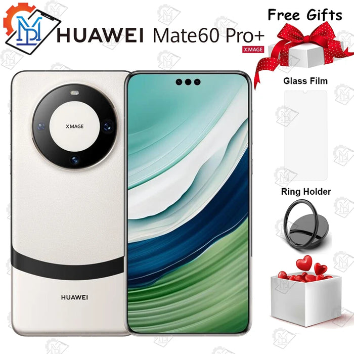 New Original Huawei Mate 60 Pro+ Plus Mobile Phone 6.82" 120Hz Kunlun Glass 2 Screen Kirin 9000S HarmonyOS 4.0 NFC Smartphone