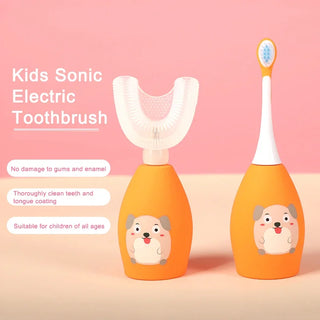 Smart Toothbrush For Kids U Shaped Teeth Cleaning Children Electric Toothbrush 2 In 1 Child Sonic Electric Toothbrush