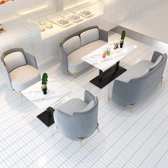 Business Negotiation Dessert Milk Tea Shop Table and Chair Set Western Restaurant Leisure Bar Double Seater Coffee Shop Sofa