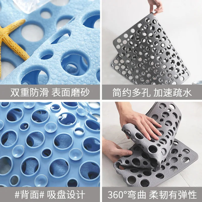 Japanese Shower Bath Mat Environmental Protection Tasteless Toilet Household Bathtub Bathroom Hollow Hydrophobic Anti-Slip Pad