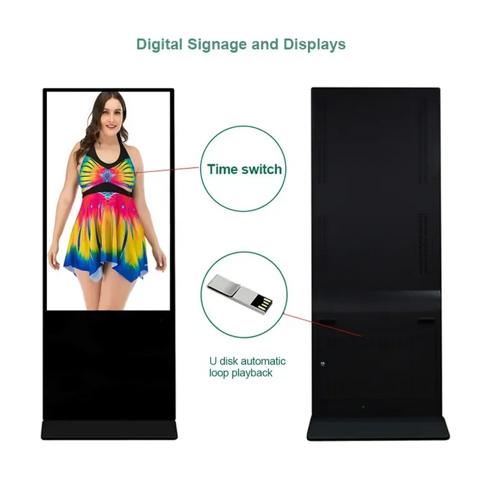 New  Floor Standing Android Advertising Touch Screen Computer Totem Touch Screen Full Hd Vertical Lcd Digital Signage Kiosk