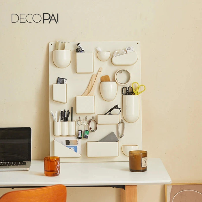 DECOPAI Torage Rack for Wall Holder 27x20inch Offices Kitchens Organizer Workshops Bathrooms Children's Rooms Uten Silo Hooks