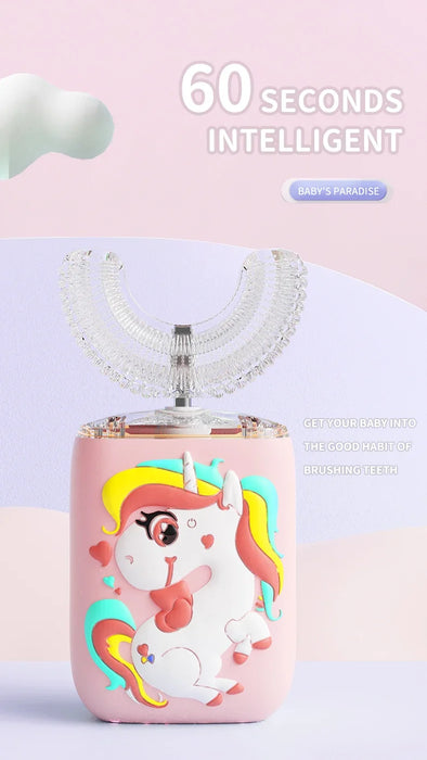 2024 New Kids Electric Toothbrush USB Rechargeable / Unicorn Cartoon Timer Smart U-Sonic Ipx7 / With Pressure Sensor