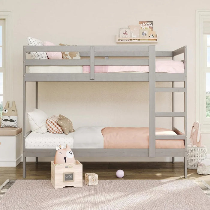 Modern Twin-Size Children's Bed Frame Bedroom, Twin-Size, Grey