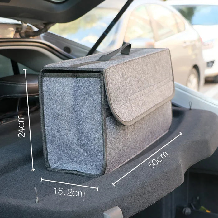 Portable Foldable Car Trunk Organizer Felt Cloth Storage Box Case Auto Interior Stowing Tidying Container Bags