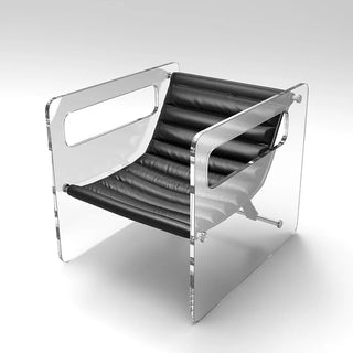 Modern Simple Acrylic Sofa First Layer Cowhide Single Card Holder Creative Living Room Leisure Chair