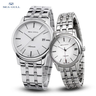 Seagull Men's Watch Steel Belt Waterproof Sapphire Wristwatch Fashion Couples Watch Unisex Automatic Mechanical D816.405
